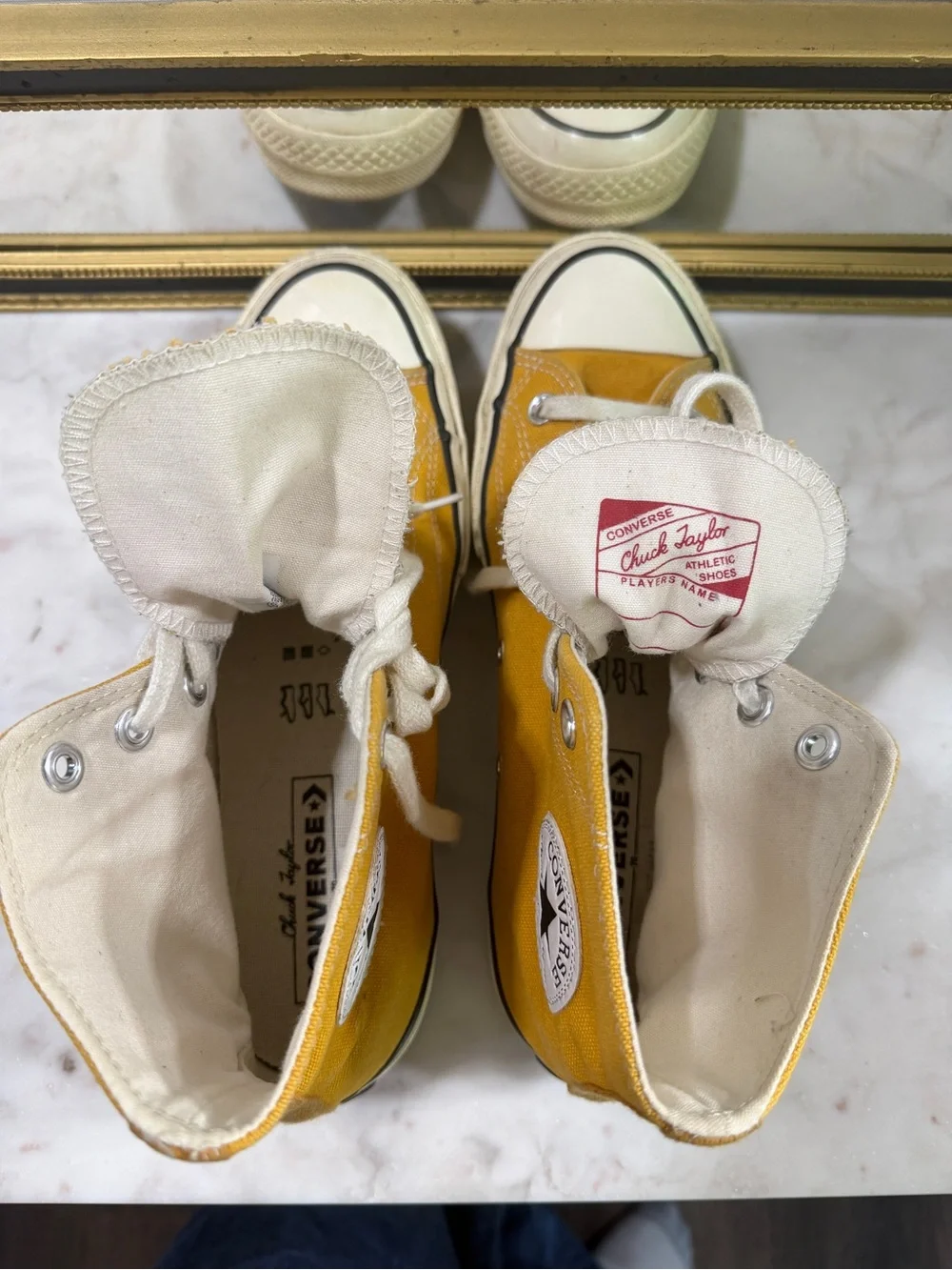 Converse High Top Sneakers US 7.5 - Mustard Canvas
